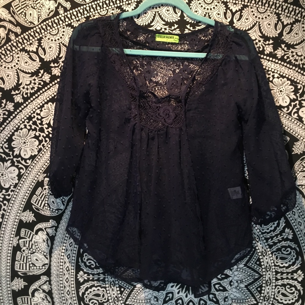 Blue dressy top